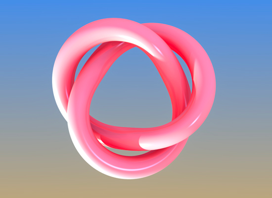 three interlocked pink rings