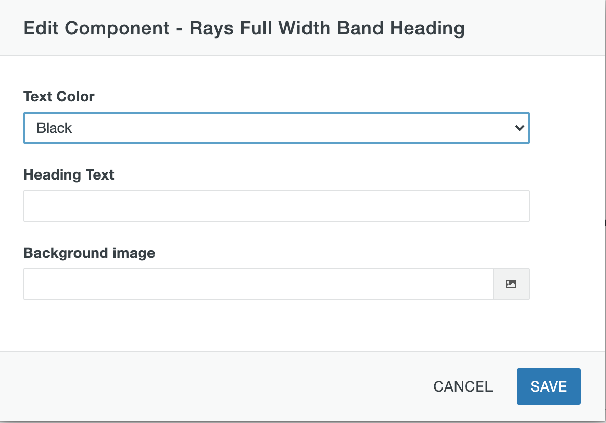rays full width band modal