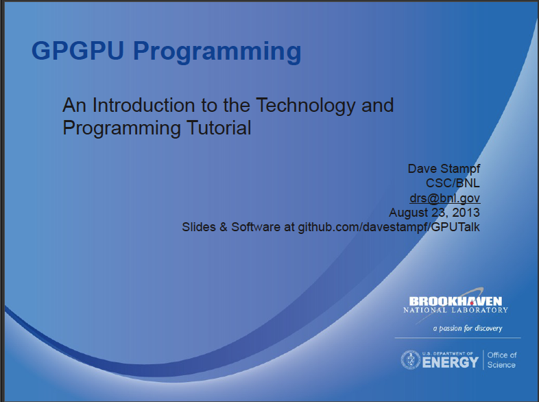 GPGPU Programming presentation