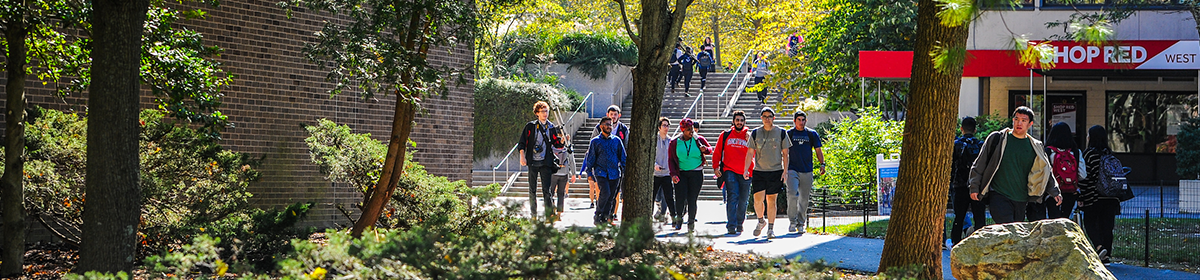 students on campus