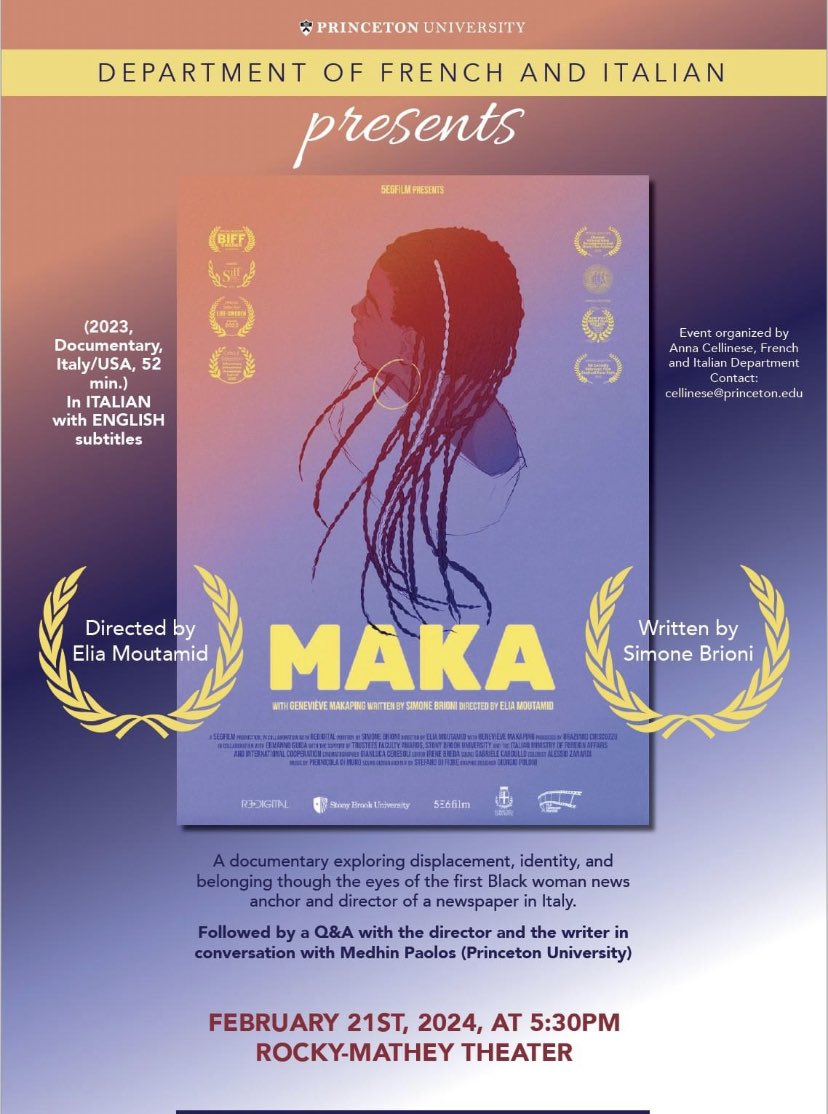 MAKA poster for Princeton University screening February 21, 2024