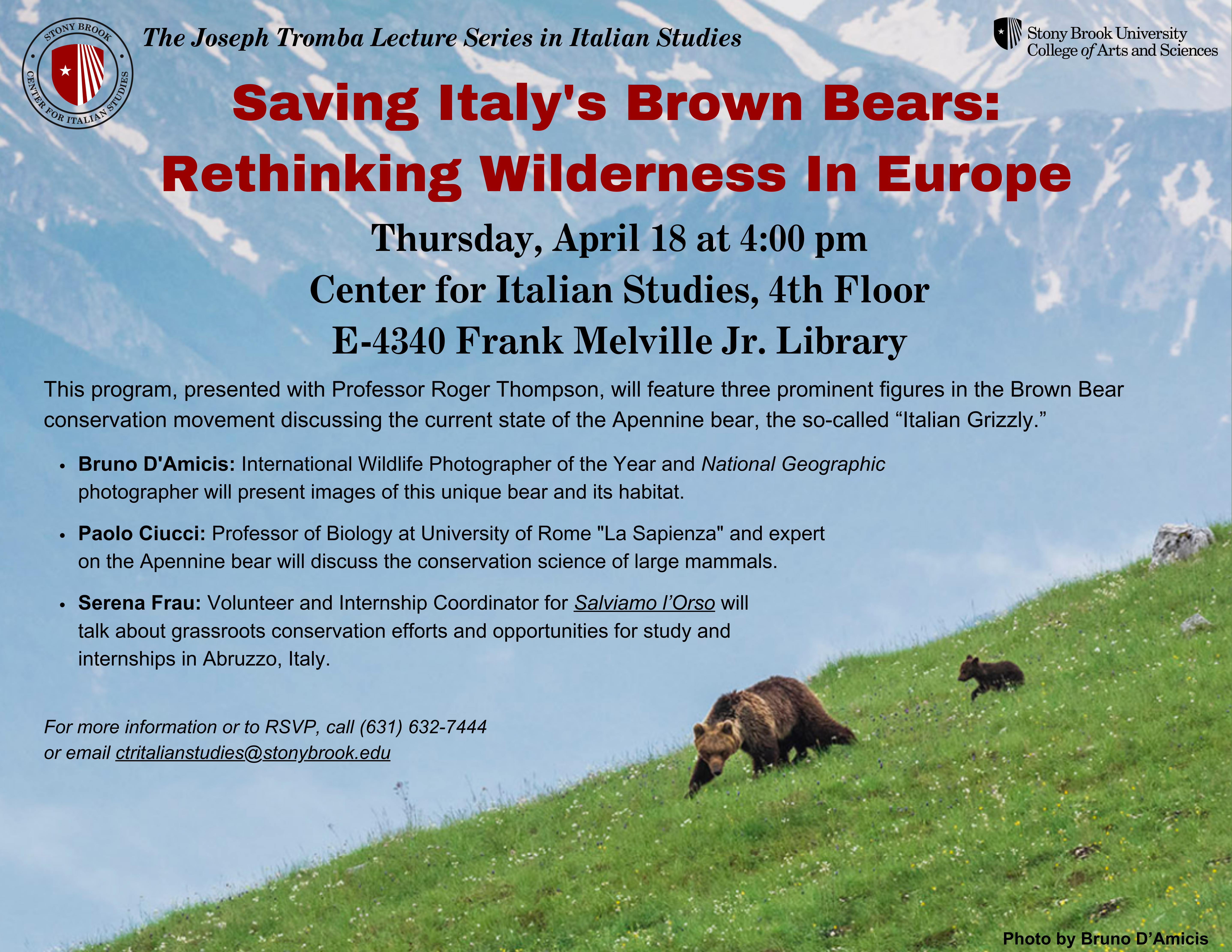 Saving Italy's Brown Bears Flyer