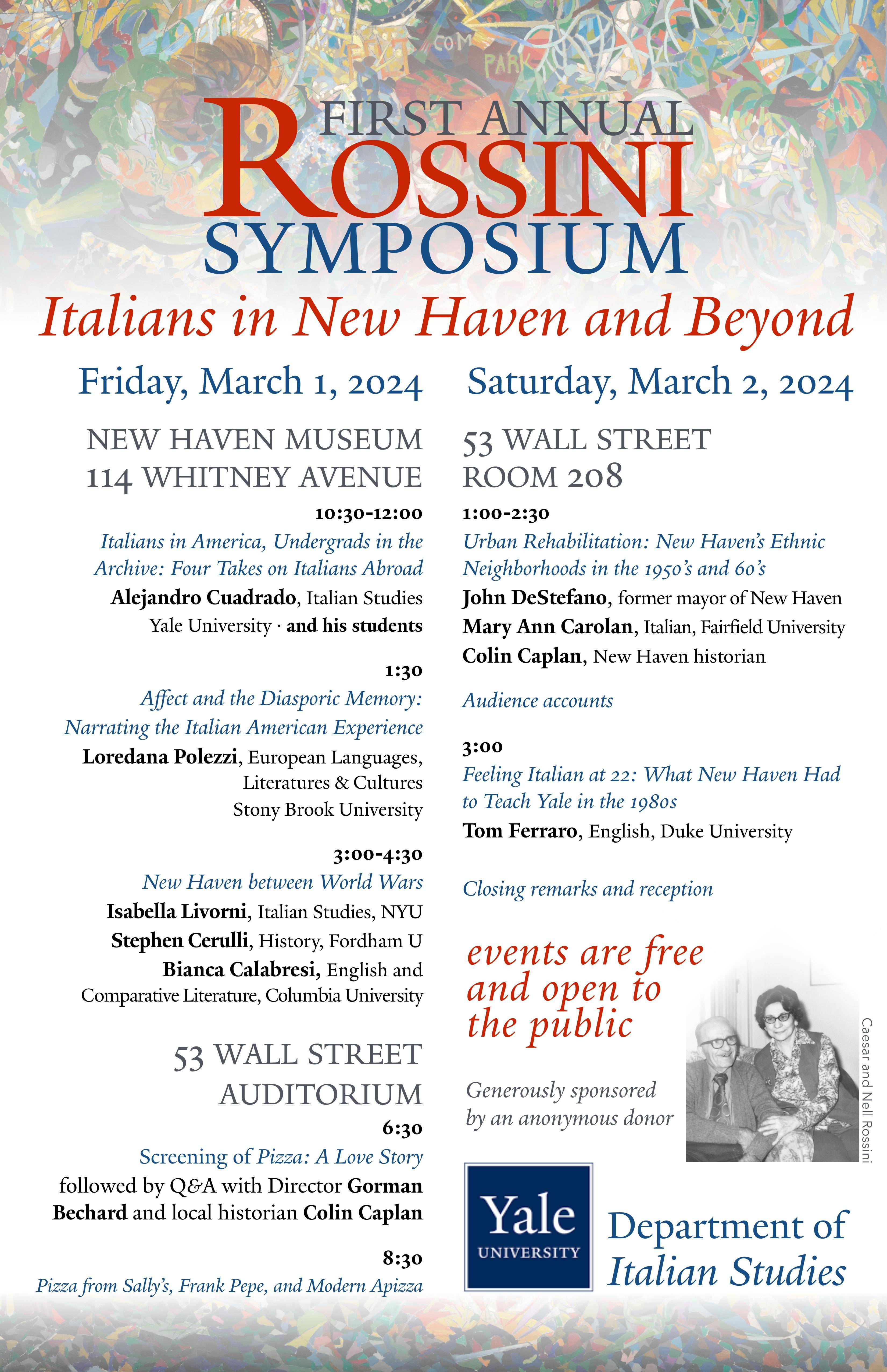 Rossini Symposium Poster with program details