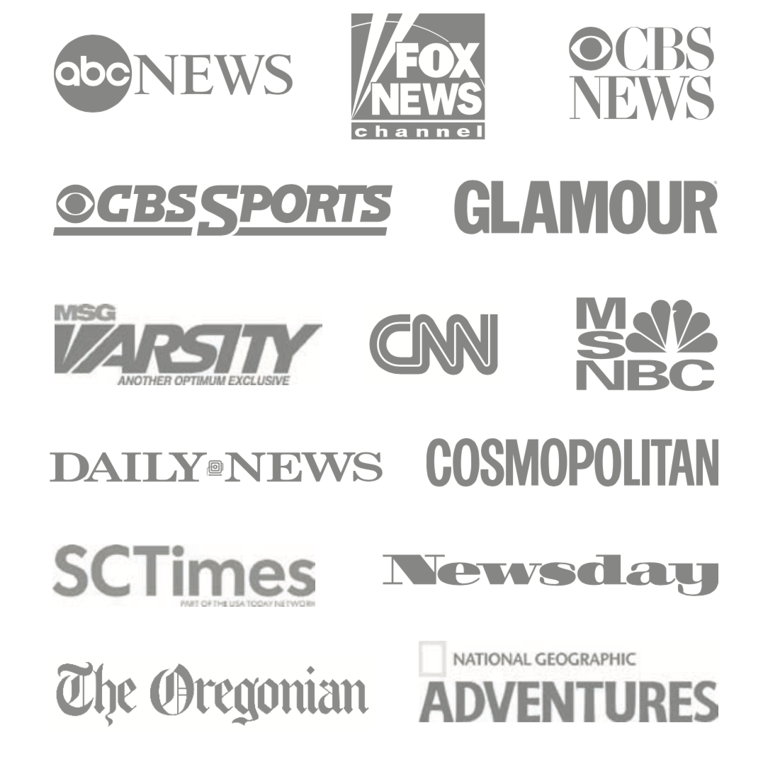 grayscale image of logos from different internship sites